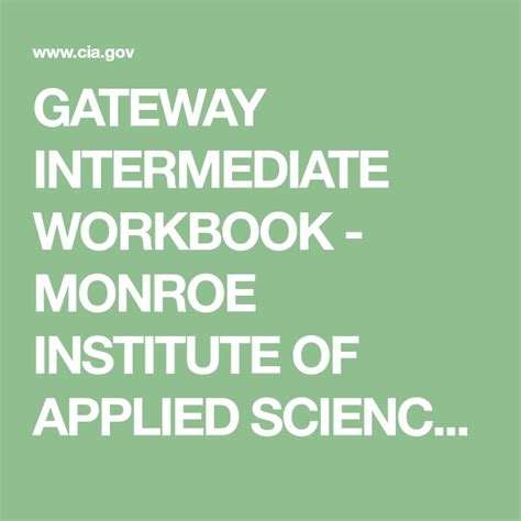 START NOW. . Ciagov gateway intermediate workbook